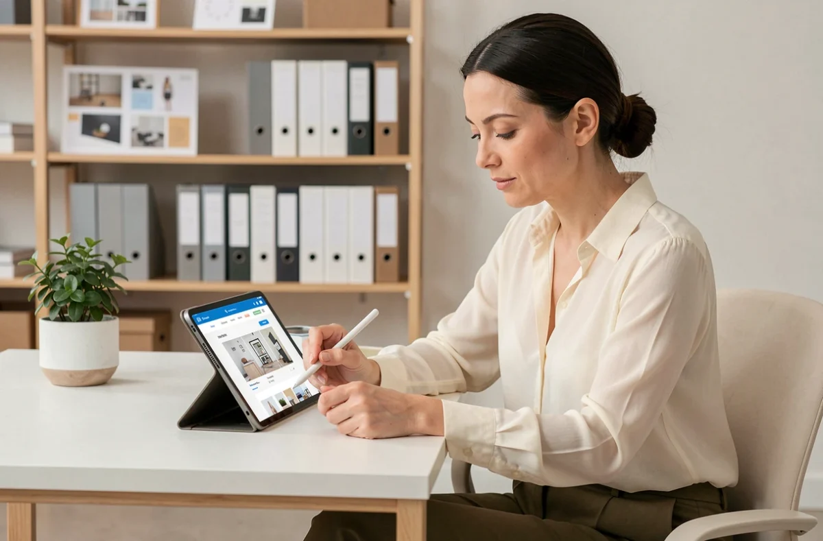 Consultante web de l'agence Cultive ton site travaillant sur la conception d'un site vitrine pour un client