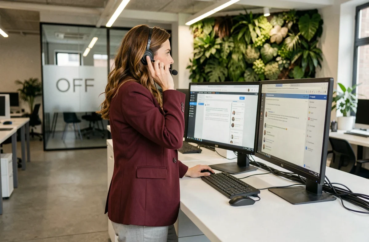 Chef de projet web de l'Agence OFF gérant un projet digital depuis son bureau à Clermont-Ferrand