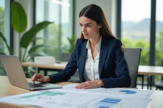 Femme d'affaires mahoraise confiante en portrait professionnel