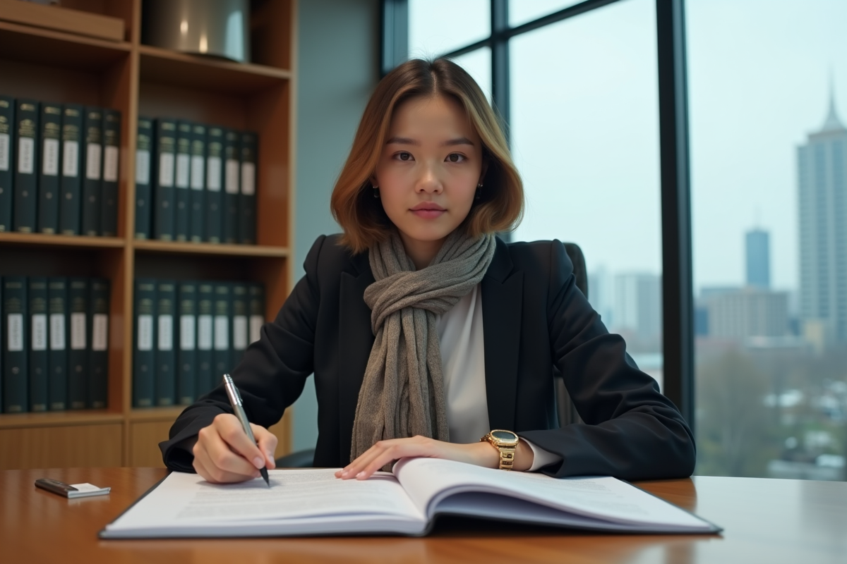 Jeune femme officielle environnement en réunion de bureau