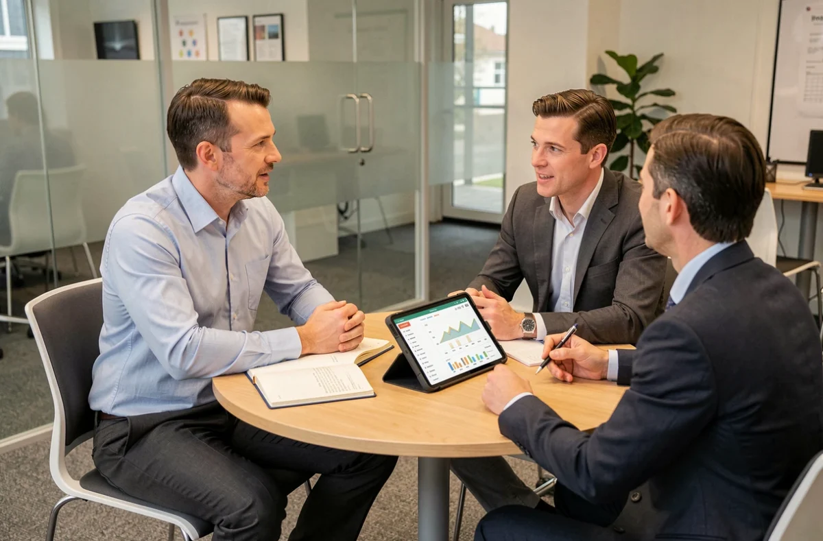 Consultant SEO Rennes en réunion client pour définir une stratégie d'acquisition digitale et de référencement local