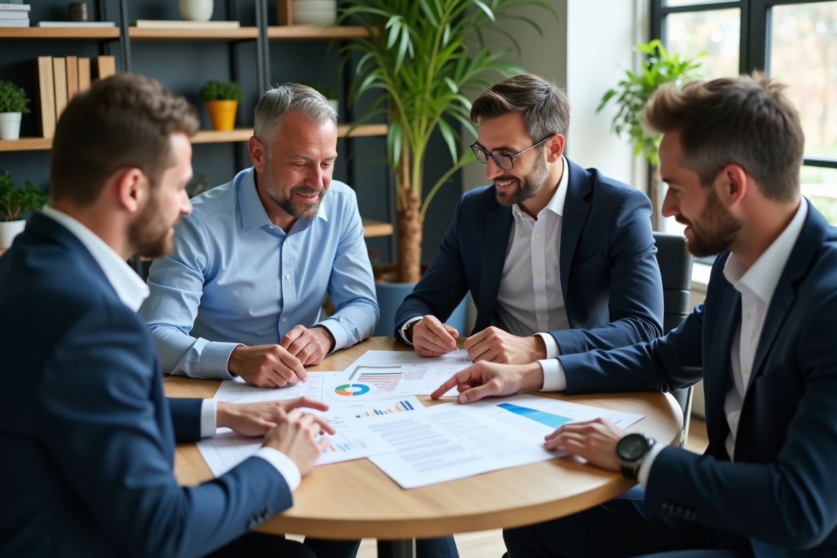 Groupe de professionnels collaborant autour d